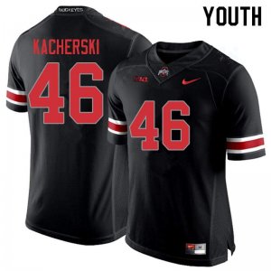 NCAA Ohio State Buckeyes Youth #46 Cade Kacherski Blackout Nike Football College Jersey OOE3845PG